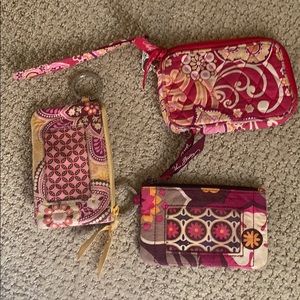 3 Vera Bradley keychain wallets